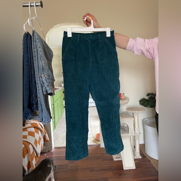 Dark teal corduroy pants - Picture 1 of 3